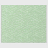 Papier Cadeau White and Mint Green Simple Bows Pattern (Plat)