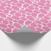 Papier Cadeau White and Pink Abstract Leopard (Coin)
