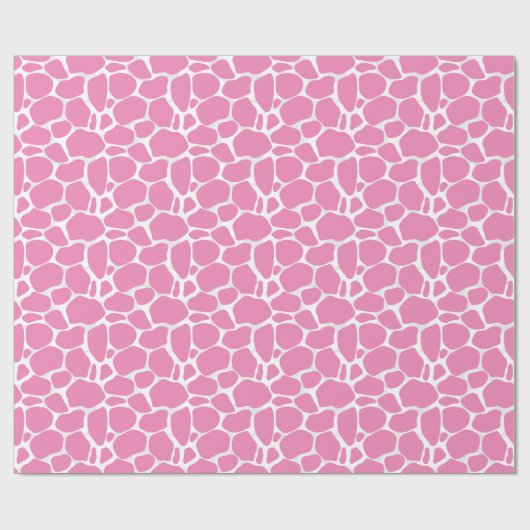 Papier Cadeau White and Pink Abstract Leopard (Plat)