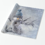 Papier Cadeau White Christmas snowman<br><div class="desc">Ce thème de Noël blanc,  disponible dans beaucoup de produits différents : carte,  papier d'emballage,  sac cadeau,  plaque de papier et serviettes en papier N'hésitez pas à me contacter pour une question ou une demande.</div>