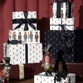 Papier Cadeau White classic nutcracker wrapping paper