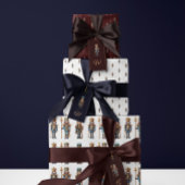 Papier Cadeau White classic nutcracker wrapping paper