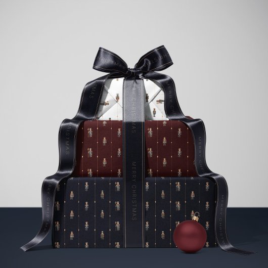 Papier Cadeau White classic nutcracker wrapping paper