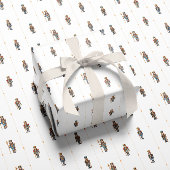Papier Cadeau White classic nutcracker wrapping paper