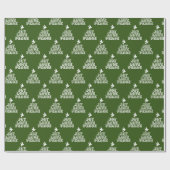 Papier Cadeau White colombe vert foncé joie amour paix Noël (Plat)