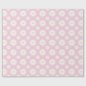 Papier Cadeau White Daisies On Pink (Plat)