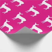 Papier Cadeau White Doe a Deer on Pink Wrapper Paper (Coin)