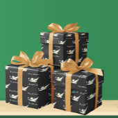 Papier Cadeau White Dove Stars Moon Joyeux Noël Votre nom