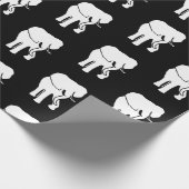 Papier Cadeau White Elephant Cadeau Échange Jeu de Noël Noir (Coin)