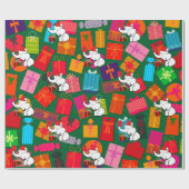 Papier Cadeau White Elephant Noël présente l'Arrière - plan vert (Plat)