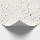 Papier Cadeau White Gold Stars Confetti Delicate Confetti Event (Coin)