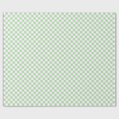 Papier Cadeau White & Green Checkerboard Wrapping Paper Roll (Plat)