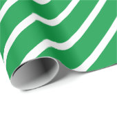 Papier Cadeau White Green Spikes Leaf Motif Art Christmas (Coin rond)