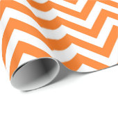 Papier Cadeau White Large Chevron Zig Zag (Coin rond)