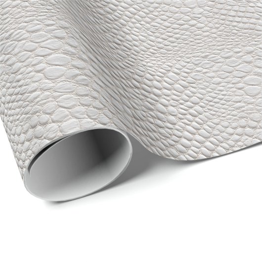 Papier Cadeau White leather  texture (Coin rond)