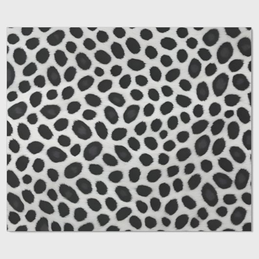 Papier Cadeau White Leopard Elegant Moderne Collection Luxe (Plat)