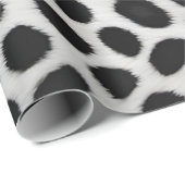 Papier Cadeau White Leopard Elegant Moderne Collection Luxe (Coin rond)