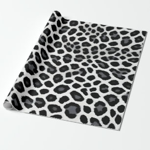 Papier Cadeau White Leopard Elegant Populaire Collection de luxe