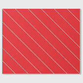 Papier Cadeau White Lines on Bright Red Classical Unique Simple (Plat)