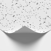 Papier Cadeau White Minimaliste Snowflakes Noël (Coin)