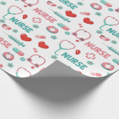Papier Cadeau White Nurse Life Seamless Pattern (1) (Coin)