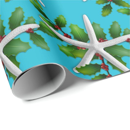 Papier Cadeau White Starfish (Coin rond)