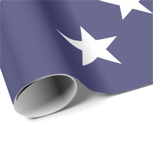 Papier Cadeau White Stars (Coin rond)