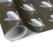 Papier Cadeau White swans (Coin rond)