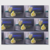 Papier Cadeau White yellow freesia (Plat)