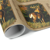 Papier Cadeau Whitetail Buck (Coin rond)