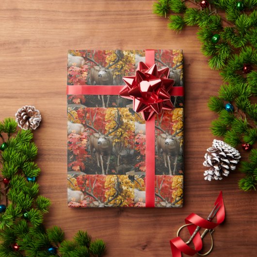 Papier Cadeau Whitetail En Automne (Cadeau de vacances)