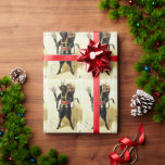 Papier Cadeau Wicked Krampus Scary Demon Holiday Christmas Xmas<br><div class="desc">A very evil looking Krampus dossier ingly with his tongue sticking out in his traditional fashion. Naughty children are crying in the basket strapped to his back. This vintage artwork offers a unique way to show of your holiday spirit.</div>