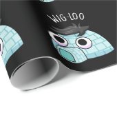 Papier Cadeau Wig-loo Drôle de Pun Igloo Fond Sombre (Coin rond)