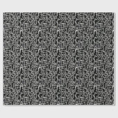 Papier Cadeau Wiggling letters pattern - WIGLET01🧬.Black BG (Plat)