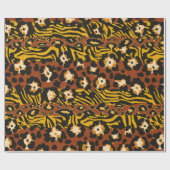Papier Cadeau Wild animal leopard and tiger skins patchwork abst (Plat)