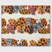 Papier Cadeau Wild animal mix seamless pattern. Jaguar, leopard, (Plat)