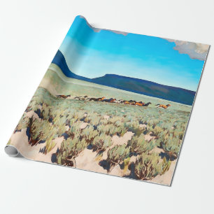 Papier Cadeau « Wild Horse Country » par Maynard Dixon