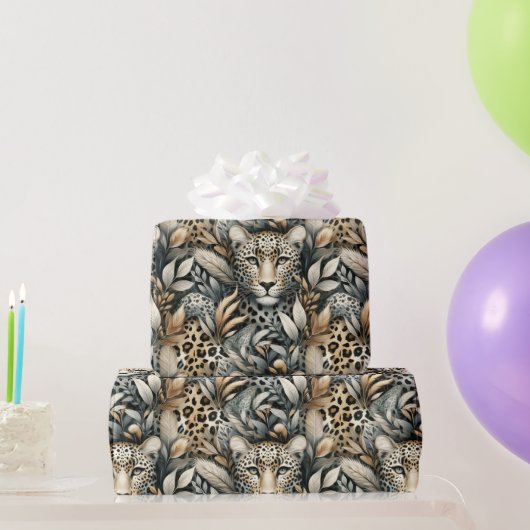 Papier Cadeau Wild Leopards  (Cadeaux de fête)