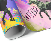 Papier Cadeau wild mare comic (Coin rond)
