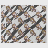 Papier Cadeau Wild Me Tiger noir et blanc (Plat)