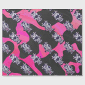 Papier Cadeau Wild Me Tiger noir et rose (Plat)