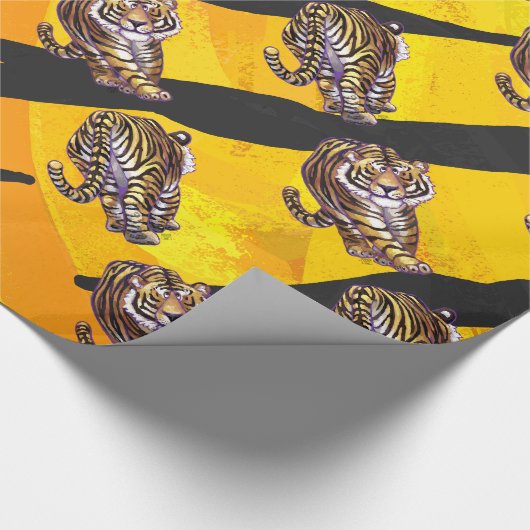 Papier Cadeau Wild Me Tiger orange et noir (Coin)