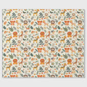 Papier Cadeau Wild One Jungle Adventure 1er anniversaire (Plat)