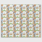 Papier Cadeau Wild One Jungle Safari 1st birthday  (Plat)