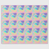 Papier Cadeau Wild Prismatic Ombre Pastel Rainbow Design (Plat)