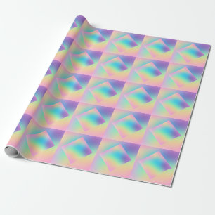 Papier Cadeau Wild Prismatic Ombre Pastel Rainbow Design