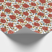 Papier Cadeau Wild Rose Floral Petals Garden Affair Mariage (Coin)