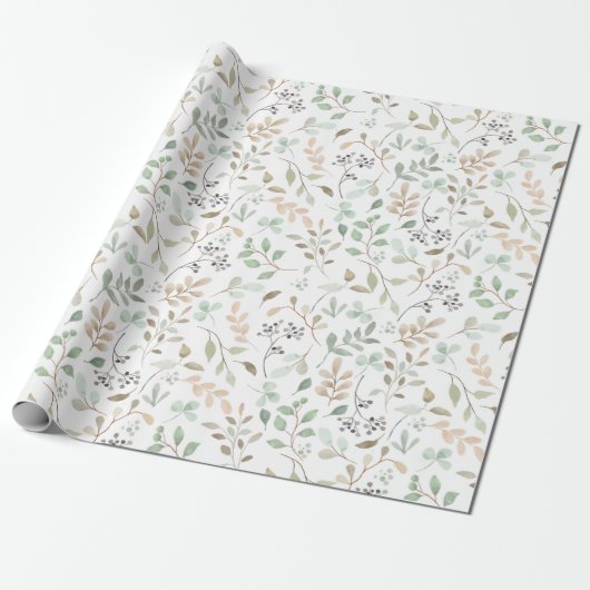 Papier Cadeau Wildflower Boho (Déroulé)