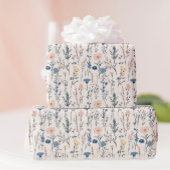 Papier Cadeau Wildflower Gift Wrapping Paper Blue & Pink