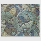 Papier Cadeau William Morris Acanthus Sage Fleur Floral Botaniqu (Plat)